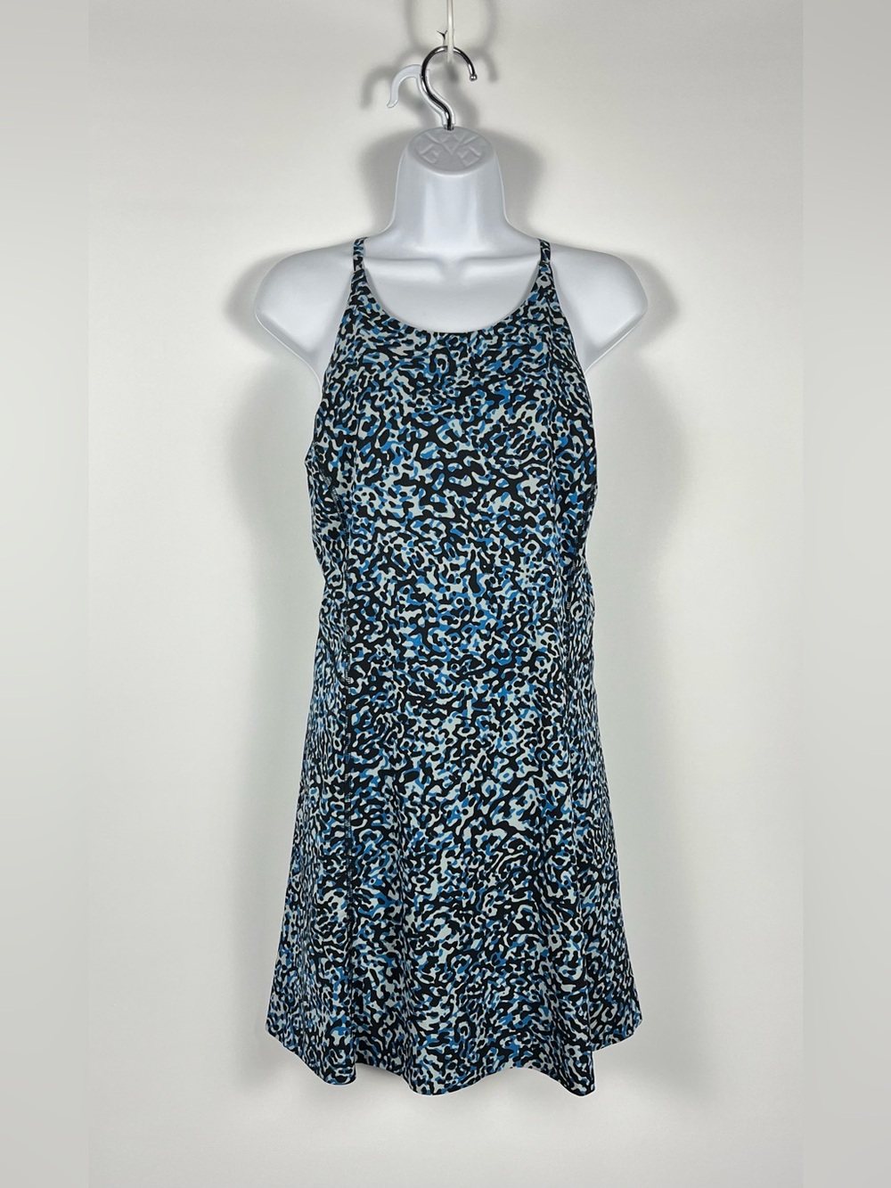 Athleta Infinity‎ Blue Leopard Printed Dress Size Small